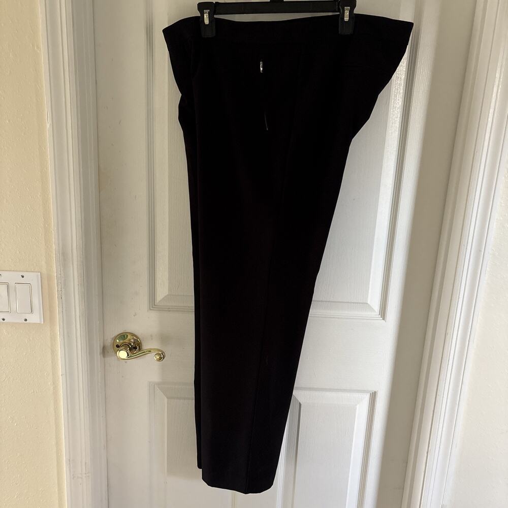 Zac & Rachel Womens 14 Stretch Black Pants, elastic waist, zip pockets